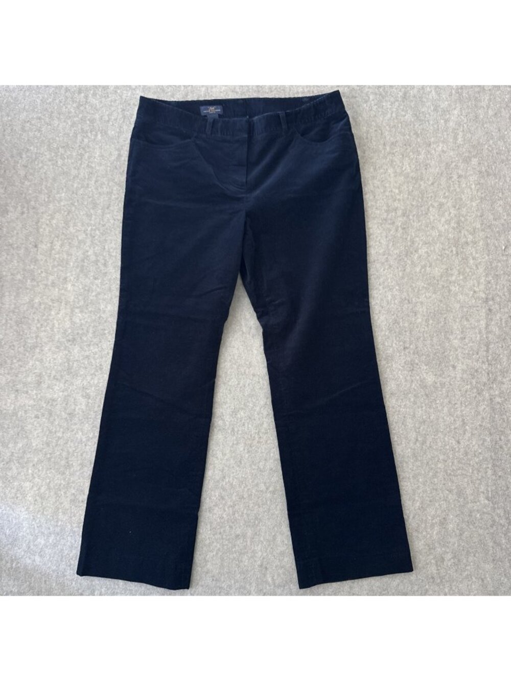 Brooks Brothers 346 Lucia Fit Corduroy Pants Womens 12 Navy Straight Leg Stretch